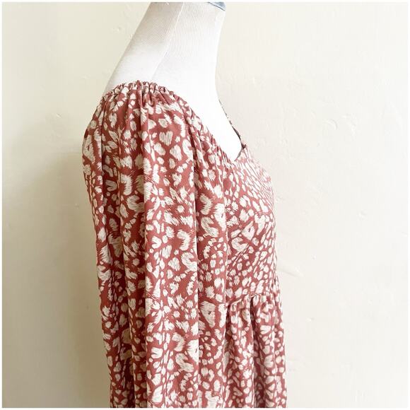 Very J Tell It Like It Is Mini Dress Square Neck Color Rose Size Medium Boutique - Picture 5 of 13